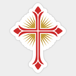 Cross of Jesus Christ and all-round radiance Sticker